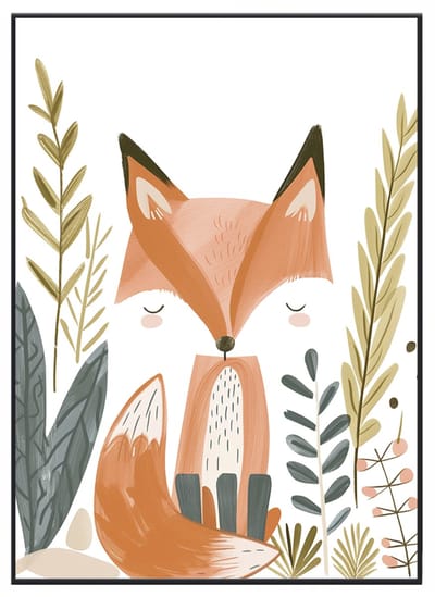 No Filter - Poster voor Baby- en Kinderkamer - Vos Poster - Bosdieren poster - A3 (30x40 cm) - 250 grams papier - Kinderkamer decoratie