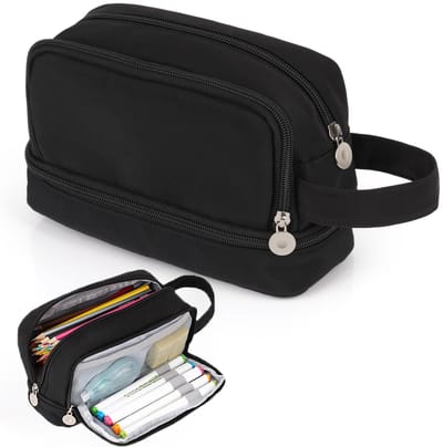 Store_9 - Etui met Grote Capaciteit - Pennenzak voor School - Draagbaar en Handig - Canvas - Organizer voor Jongens en Meisjes - Geschikt voor Kantoor