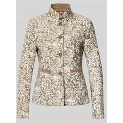 slim fit blazer in all-over look met opstaande kraag