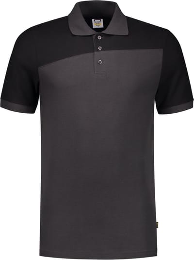 Tricorp Poloshirt Bicolor Naden 202006 Donkergrijs / Zwart - Maat 3XL