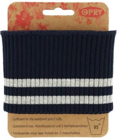 Opry boor donker blauw met zilveren streep