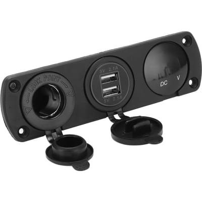 Chargeur USB de voiture Puce intelligente Conception étanche Ignifuge Anti haute température Double port Chargeur de voiture PD pour camping-car Bateau Camion