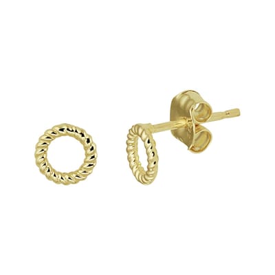 Marie Celeste oorknoppen rondje - 5 mm - Goud
