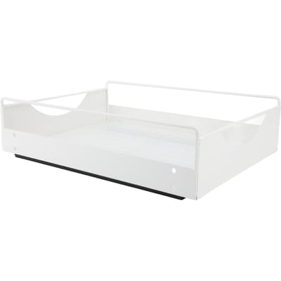 Uittrekbare Kast Organizer Koolstofstaal Soepel Schuivend Stille Uittrekbare Voorraadkast Planken voor Badkamer Kledingkast Large white