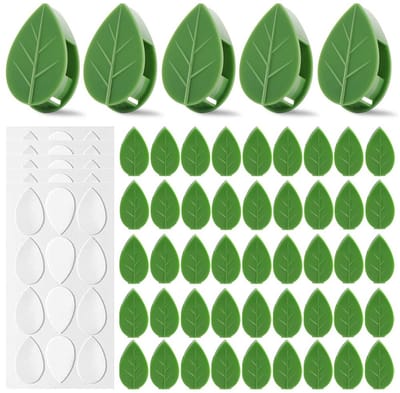 Dailygoods- Plantenmuurclips 50 Stuks - Zelfklevende Stickers - Groen Plastic - Onzichtbare Bladwijnstokbeugels - Tuinieren - Hoogwaardig Materiaal - Plantclips