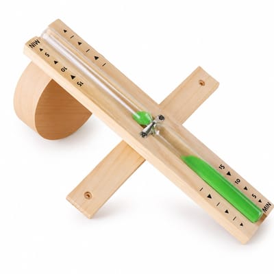 Zandloper Timer - Badkamer Zandloper Timer - Houten - Wandmontage en Draaibaar - 15 minuten aftellen - Sauna Timer - Groente