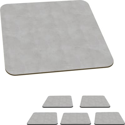 Onderzetters voor glazen - Steen - Patronen - Beton - 10x10 cm - Glasonderzetters - 6 stuks