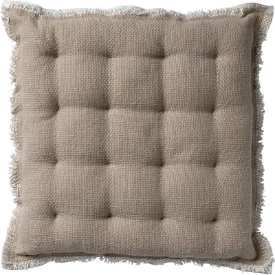 Dutch Decor - BURTO - stoelkussen 40x40 cm - gewassen katoen - Pumice Stone - beige - Zitkussen