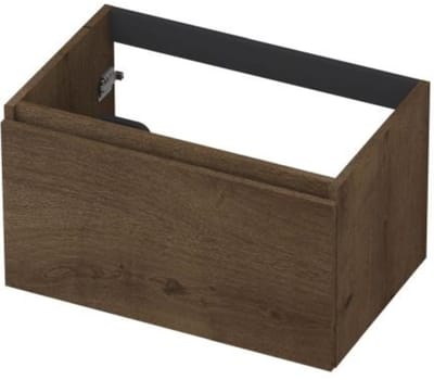 INK - Onderkast 1L Greeploos Houten Keerlijst Fineer - 700x450x400 Mm - Chocolate Fineer