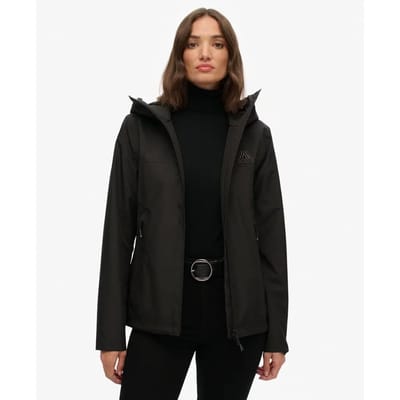 Superdry Waterdichte Jas Black Grootte: 36