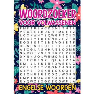 Woordzoeker Voor Volwassenen - Engelse Woorden, Inclusief Vertalingen - Boeken Boulevard