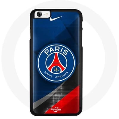 Coque Iphone 4 - PSG - Logo Métal - Couleur Noir - Rigide - Mixte