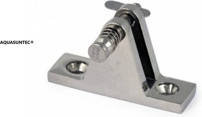 Set montagebeugels 80° | RVS 316 | Met Quickrelease Pen | Hoogglans Gepolijst | Set van 2 stuks | Voor Biminitop