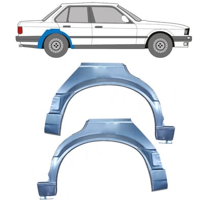 Reparatiepaneel achterspatbord voor BMW 3 E30 1987-1994 / Links + Rechts / Set