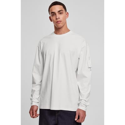 Urban Classics Sleeve Pocket Longsleeve White Taglia: M | Maglie a manica lunga Outlet | Uomo | Bianco