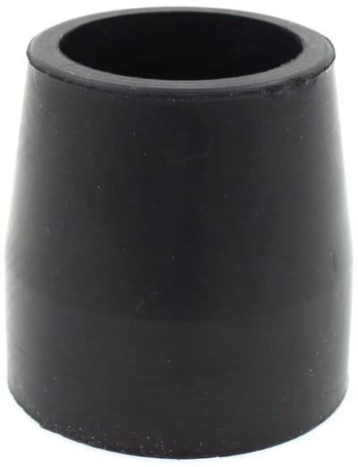 Dailygoods- Ferrules 27mm Zwart - Rubber - Versterkingsring - Geschikt voor Wandelframes - Duurzaam - Verkrijgbaar in Bruin/Grijs - Looprekdop