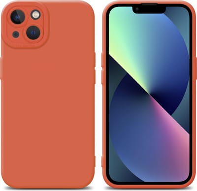 Cadorabo Hoesje geschikt voor Apple iPhone 14 in FLUID ORANJE - Beschermhoes gemaakt van flexibel TPU silicone Cover Fluid Case