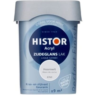 Histor Perfect Finish Lak Acryl Zijdeglans 0,75 liter - Hoornwit