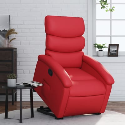 vidaXL - Sta-op-stoel - kunstleer - rood