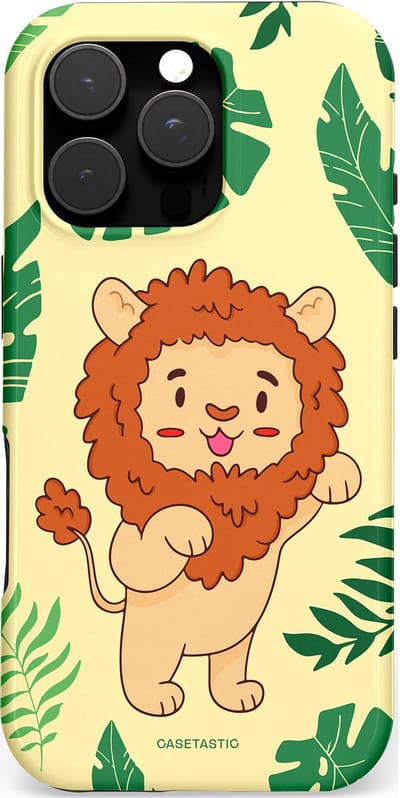 Casetastic hoesje geschikt voor Apple iPhone 16 Pro - MagSafe - Dubbellaagse bescherming - Brulknuffel - Fashion Case - Crème Groen Terracotta