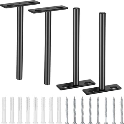 Set van 4 Onzichtbare Floating Shelf Steunen, Stevige Wandplank Beugels voor Muurmontage en Decoratie