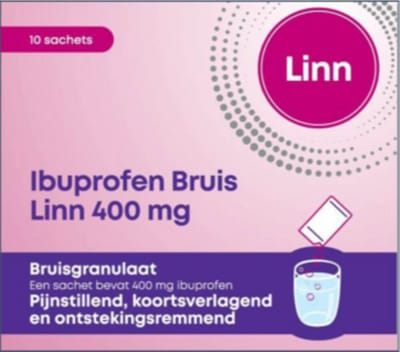 Linn Ibuprofen Bruisgranulaat 400mg - 2 x 10 stuks