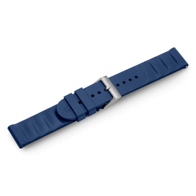 Victorinox 21mm Horloge Rubberen Band met D2 Pin Lichtgewicht en Blauwe Band, Gereedschapsloze Gesp, Ademend, [V.60042] gray