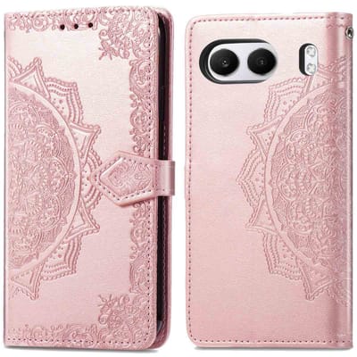 imoshion Hoesje - Geschikt voor OnePlus Nord 4 - Mandala Bookcase - Rosé Goud