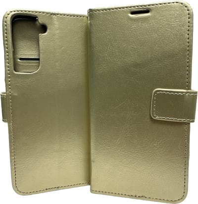 Portemonnee Book Case Hoesje Geschikt voor: Samsung Galaxy S21 FE - goud