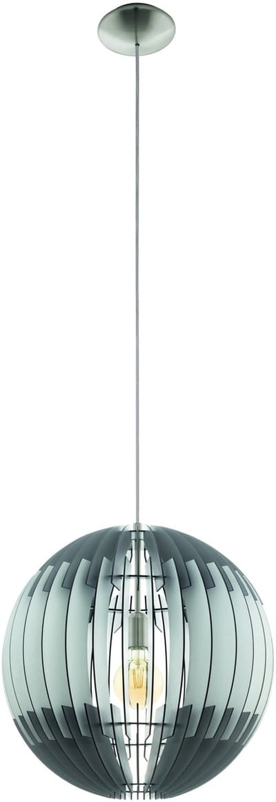 EGLO Olmero Hanglamp - E27 - Staal|Hout - Wit:Grijs