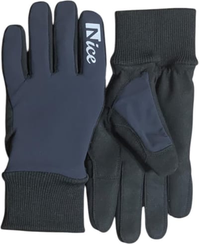 Nice Snijvaste Schaats Handschoenen met Windstopper (Zwart) (Kleur - Zwart, Maat - Sr. XXL)
