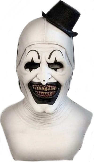 Horror masker Clown met hoedje