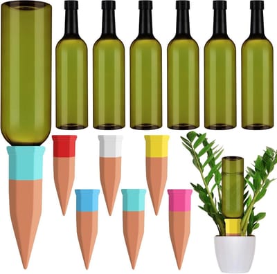 Plantenbewatering Set - Zelfbewaterende Spikes - Planten Verzorgen - Langzame Vrijgave - 6 Stuks - Gemengde Kleuren