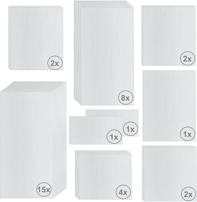 36-delige holle kamerplaten set - 6 mm polycarbonaat reserveplaten voor tuin en broeikas