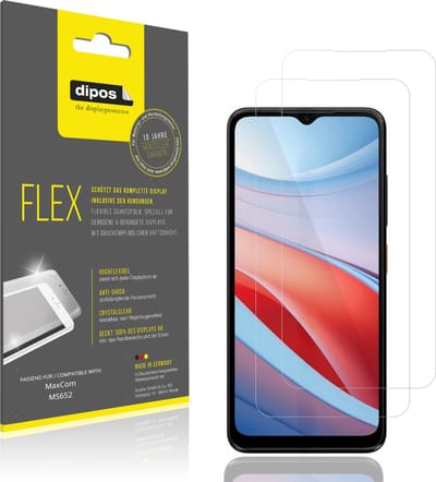 dipos – 2x Beschermfolie geschikt voor MaxCom MS652 | 3D Full Cover Screenprotector | 100% Passend