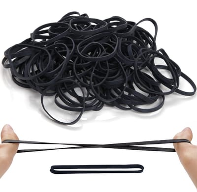 Pack of 100 Natural Rubber Bands 100 x 5 mm Elastic Bands for Home, School, Office, Workshop, Pack of 100 - ShopVlot