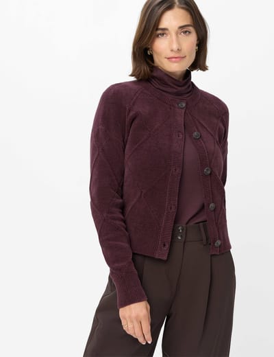 Brax Dames Vest  Style ANIQUE blackberry violet, donkerpaars, maat 38