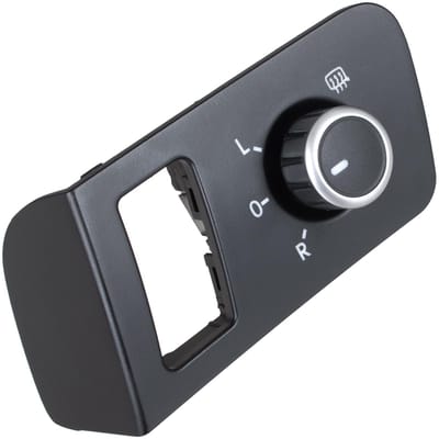 Modecar - Schakelaar voor Elektrische Buitenspiegels - VW Caddy III - Zwart + Zilver - Verwarming