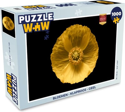 Puzzel Bloemen - Klaproos - Geel - Legpuzzel - Puzzel 1000 stukjes volwassenen