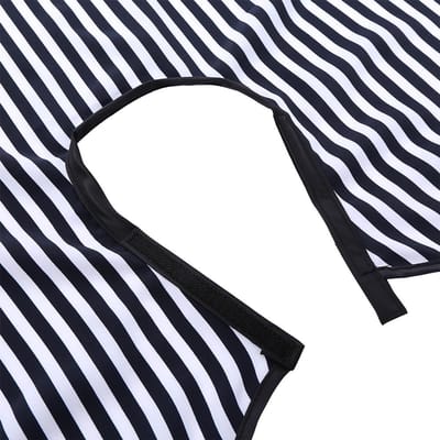Cape de Barbier en Tissu Doux pour Coupe de Cheveux Cape de Salon de Coiffure Bavoir Tablier Rayures Verticales