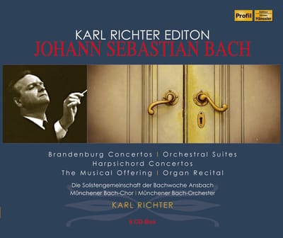Münchener Bach-Orchester, Münchener Bach-Chor, Karl Richter - J.S. Bach: Brandenburg Concertos | Orchestral Suites | Harpsichord Concertos | The Musical Offering | Organ Recital (6 CD)