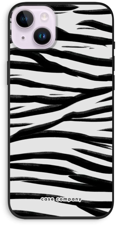 Case Company® - Hoesje geschikt voor iPhone 14 Plus hoesje - Zebra pattern - Biologisch Afbreekbaar Telefoonhoesje - Bescherming alle Kanten en Schermrand