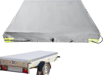 Aanhangerafdekking - Aanhangerzeil Camperzeil - Aanhanger Beschermen - Waterdicht Oxford Doek - 214 x 122 x 13 cm - Grijs