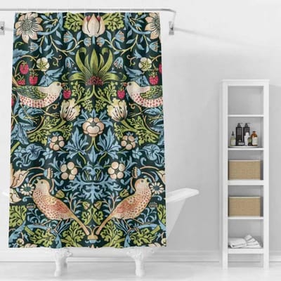 Floraweg Douchegordijn,Shower Curtain,badgordijn,badkamergordijn,Mysterieuze geometrie in muurschilderingstijl, digitale printen -Anti Schimmel - Inclusief 12 ringen -met 12 stuks douchegordijnhaken – Waterdicht -Wasbaar- Polyester - 180x200 cm