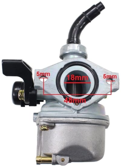 Carburateur met Handchoke voor 110/125cc Chinese Dirtbike/Quad Merk BPC Parts