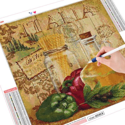 5D DIY diamant schilderij landschap volledige vierkante boor diamant borduurwerk beker 20X30CM beige