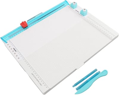 Papier Snijder - Snijmachine Scorebord - Hobby Projecten Maken - 7-In-1 Functionaliteit - 31cm Snijbereik - Grijs
