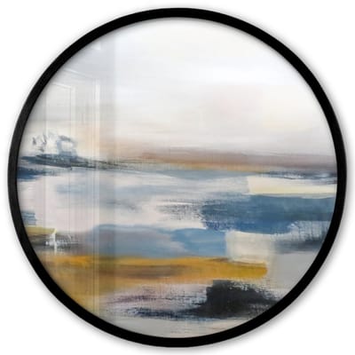 Poster in lijst Rond - Fotolijst 40x40 cm - Posters - Olieverf - Schilderij - Abstract - Ronde posterlijst zwart - Decoratie - Wanddecoratie woonkamer - Muurdecoratie slaapkamer