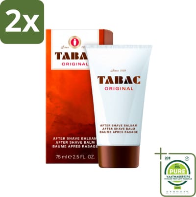 Tabac Original Men - Aftershave Balsem - Verzachtend - 75 ml - Voordeelverpakking - 2 stuks - Aftershave balsem - Huid verzorgen