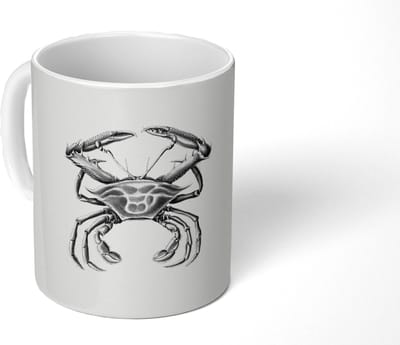 Mok - Koffiemok - Ernst Haeckel - Vintage - Kunst - Krab - Mokken - 350 ML - Beker - Koffiemokken - Theemok